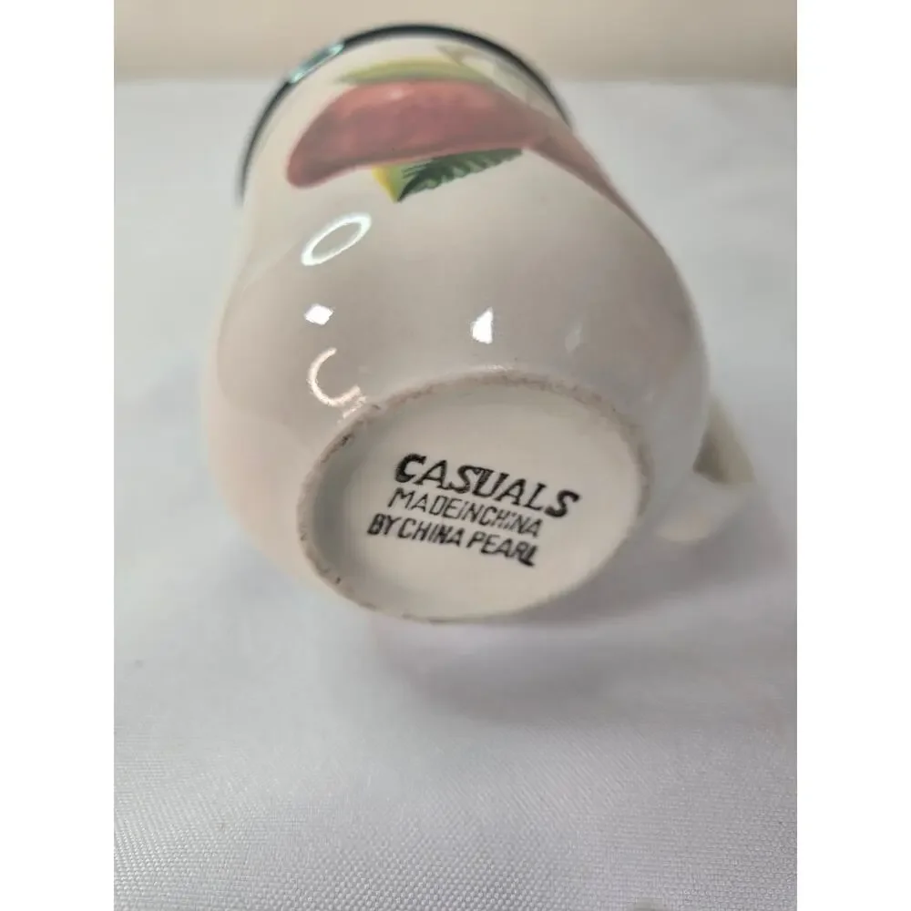 Casuals by China Pearl Apple Stoneware Mug Vintage